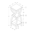 Accent Table Side End Square Living Room Bedroom Laminate White
