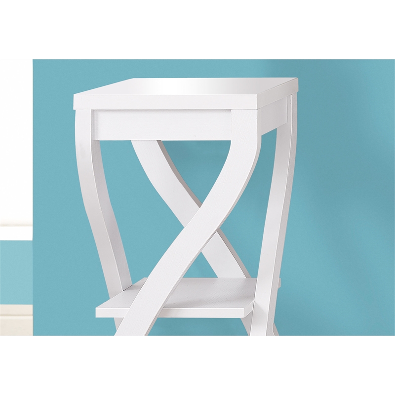 Accent Table Side End Square Living Room Bedroom Laminate White