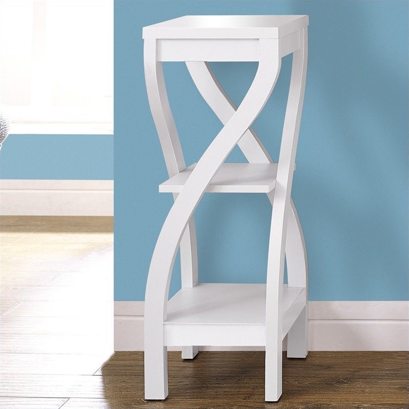 32" Plant Stand in White I 2479