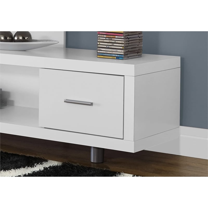 Tv Stand 60 Inch Console Living Room Bedroom Laminate White