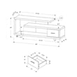 Tv Stand 60 Inch Console Living Room Bedroom Laminate White