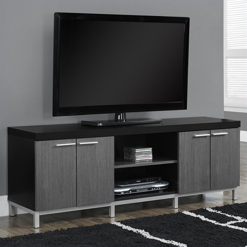 Tv Stand 60 Inch Console Living Room Bedroom Laminate Black