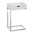 Monarch Hollow-Core Accent Table in Glossy White