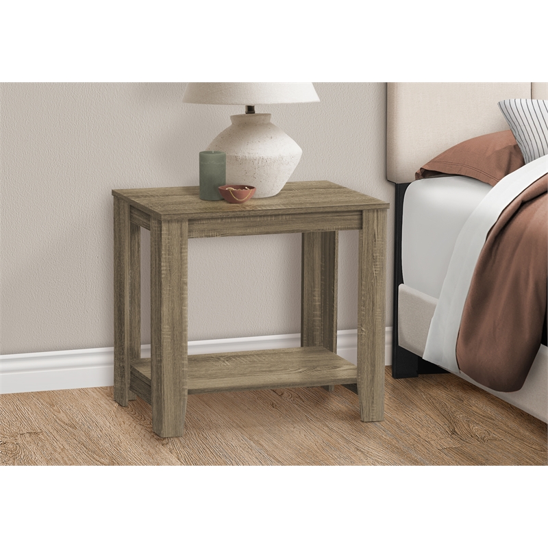 Accent Table Side End Nightstand Lamp Living Room Bedroom Laminate Brown