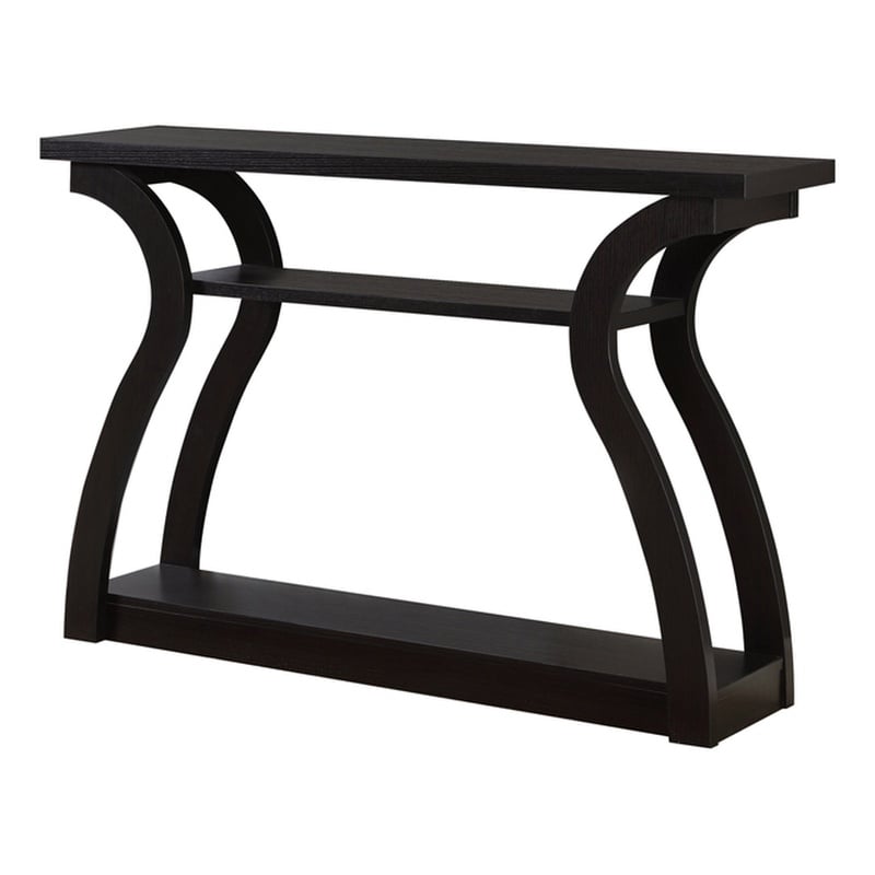 Accent Table Console Wood Narrow Sofa Bedroom Laminate Brown Espresso