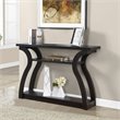 Accent Table Console Wood Narrow Sofa Bedroom Laminate Brown Espresso