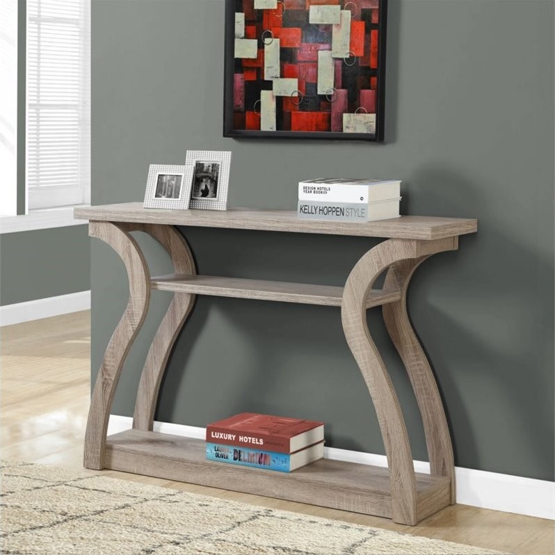 Accent Table Console Entryway Narrow Sofa Bedroom Laminate Brown