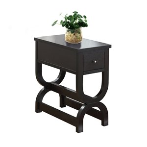 Drawer Accent Table in Cappuccino
