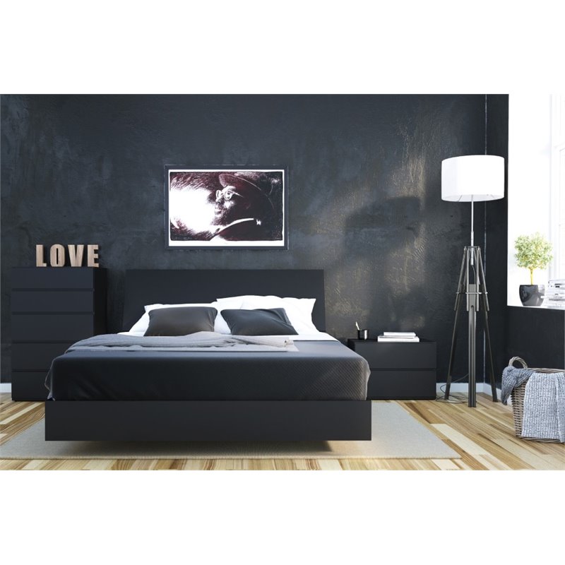 Nexera 225906 Queen Size Headboard Black Cymax Business