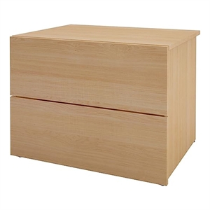 Nexera 341105 Wood Nightstand 2-Drawer Natural Maple