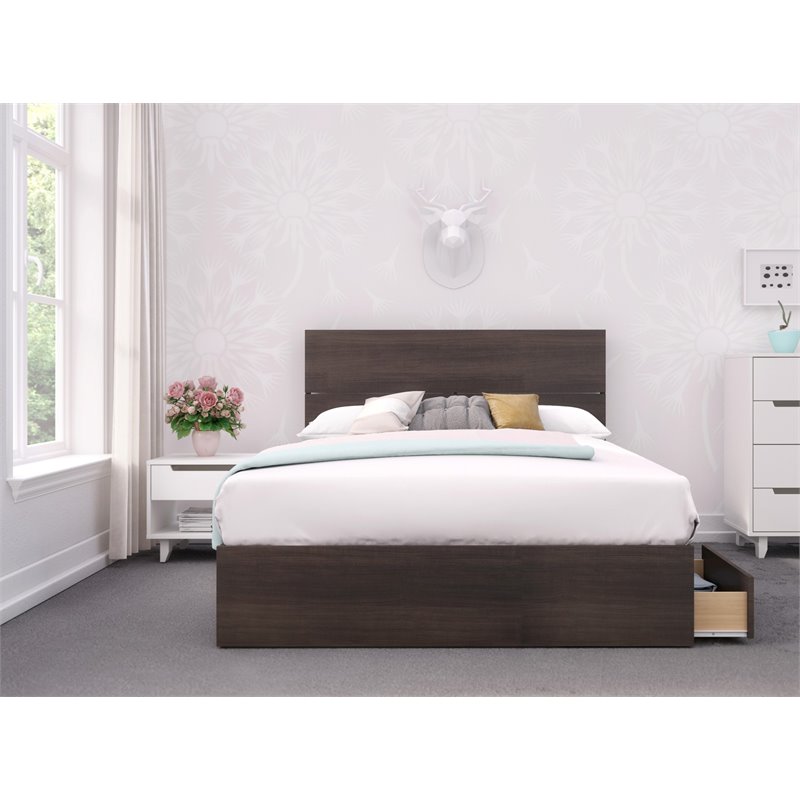 Pristine 3 Piece Full Size Bedroom Set Ebony White