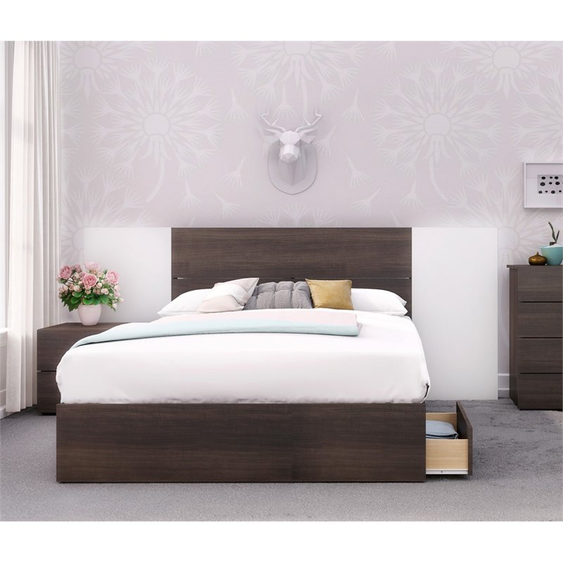 Details About Alaska 4 Piece Full Size Bedroom Set Ebony White