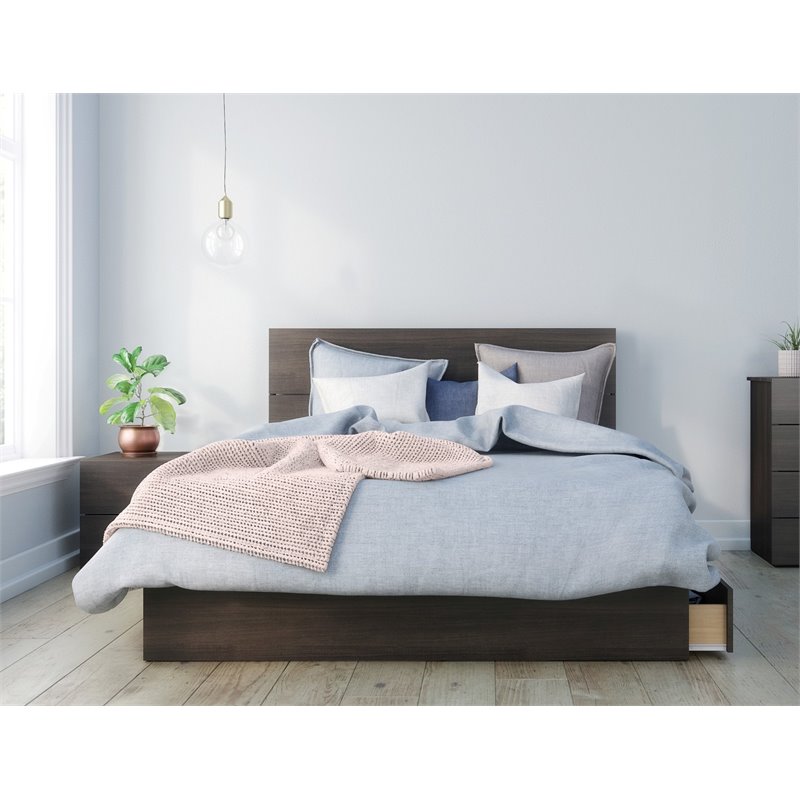 Nexera Alaska Queen Size Bedroom Set In Ebony 402052