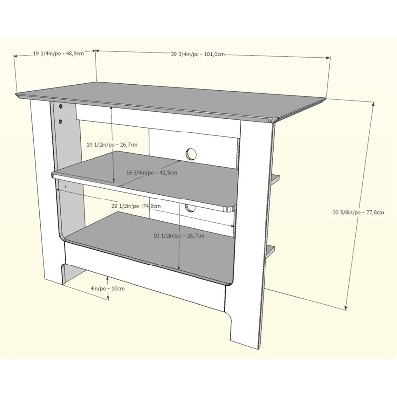 Nexera 100206 Pinnacle Tall Boy TV Stand 31-inch Black - 100206