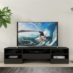 Nexera 109006 Rustik Wood TV Stand 72-inch 1 Drawer Black