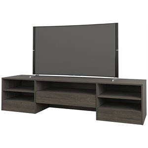Nexera 109044 Rustik TV Stand 72-inch 1 Drawer Bark Grey