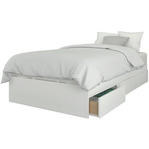 Nexera Compass Engineered Wood 2-Piece Twin Bedroom Set in White