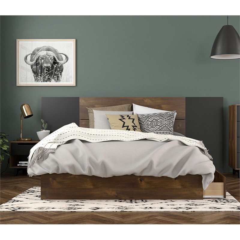 Oscuro 4 Piece Full Size Bedroom Set Truffle Black