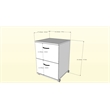 Nexera 12093 Essentials Mobile Filing Cabinet 2-Drawer Truffle