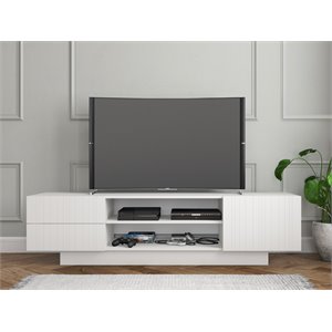 Nexera 115403 Marble TV Stand 72-inch White