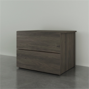 nexera 341144 nightstand  2 drawer  bark grey