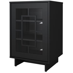 nexera 131206 paragon 1door storage cabinet black