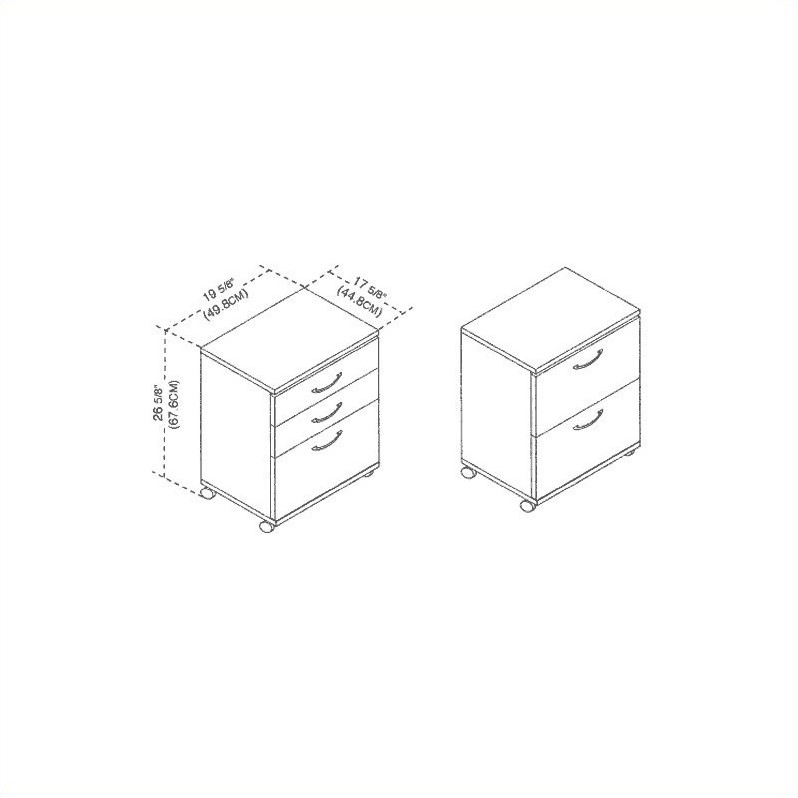 Nexera 5092 Essentials Mobile Filing Cabinet 3 Drawer Natural Maple 5092