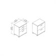 Nexera 6092 Essentials Mobile Filing Cabinet 3-Drawer Black