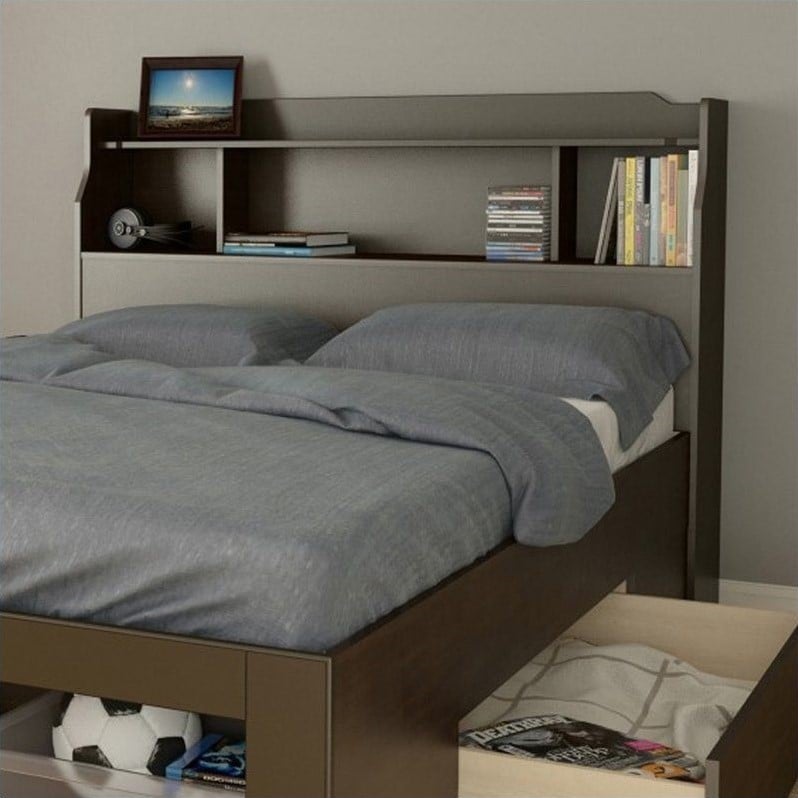 Nexera Dixon Full Bookcase Headboard in Espresso   325317