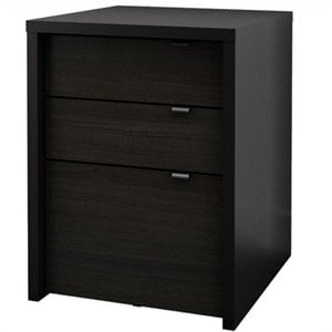 nexera sereni-t 3 drawer filing cabinet in black and ebony