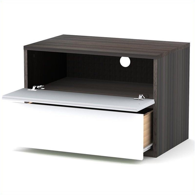 Nexera 222233 Nightstand 1 Drawer Ebony And White 222233