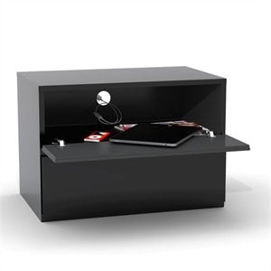 nexera 222206 nightstand 1-drawer black