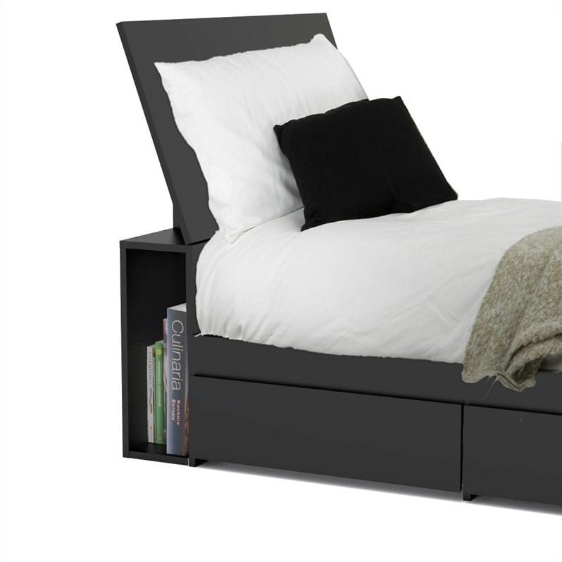 Storage Panel Headboard in Black 22XX06HB