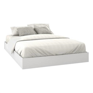 Nexera 346003 Contemporary Queen Size Wood Platform Bed in White