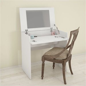 nexera 221603 vanity with mirror / writing desk white