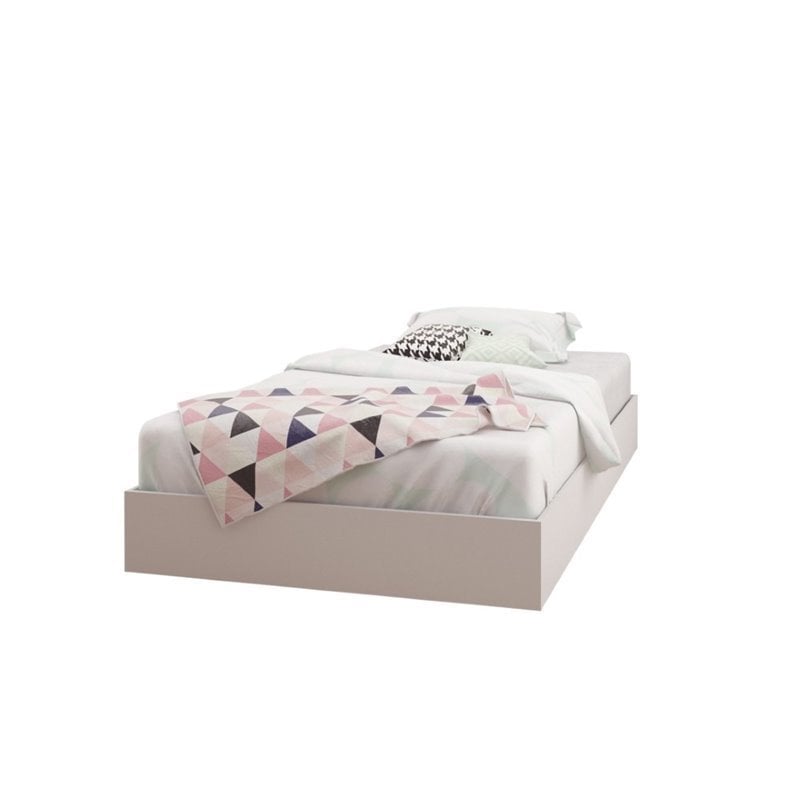 Twin Size Platform Bed In White - 343903