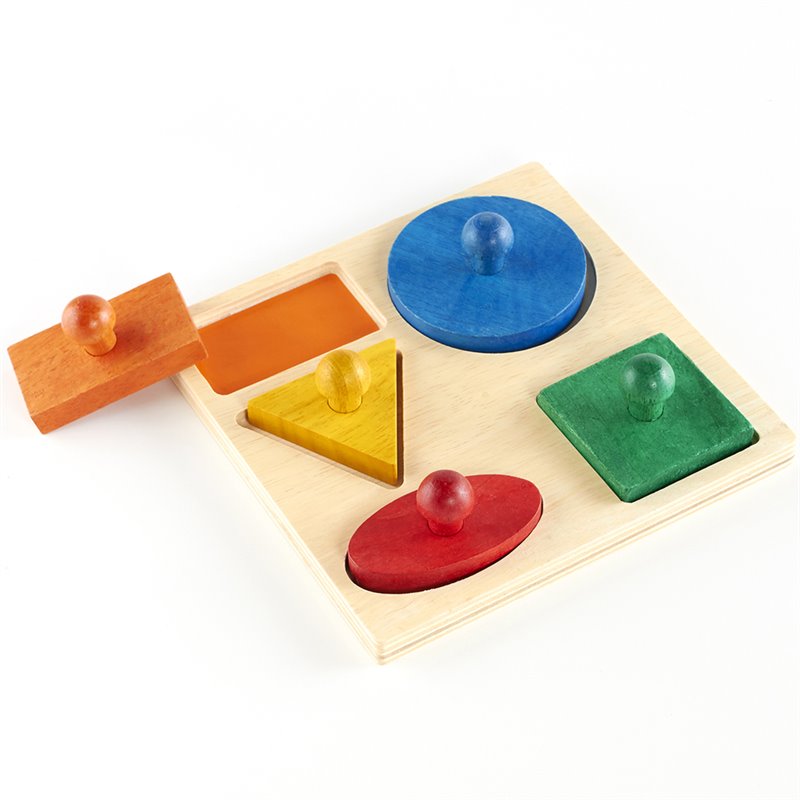 Guidecraft Hardwood Geometric Puzzle Board   G527