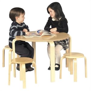 guidecraft nordic wooden natural table and chairs
