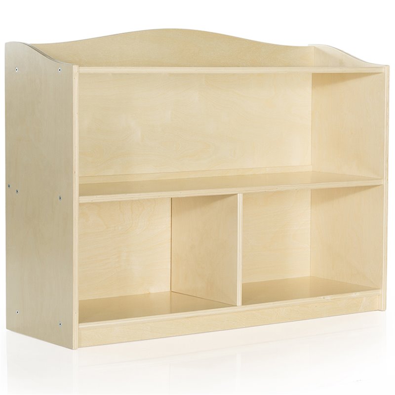 Guidecraft Classroom Furniture Kids 3 Shelf Wood Bookcase In