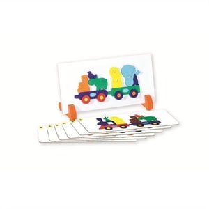 guidecraft manipulatives plastic animal train sort and match in multi-color