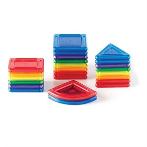 guidecraft powerclix 24-piece plastic solids set in multi-color