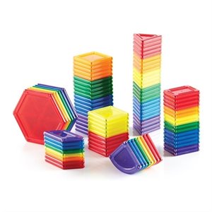 guidecraft powerclix 94-piece plastic solids set in multi-color