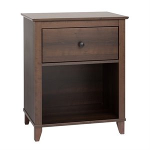prepac yaletown 1-drawer tall nightstand