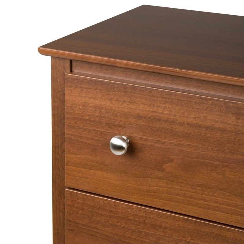 Prepac Sonoma 6 Drawer Double Dresser In Warm Cherry Ldc 6330 V