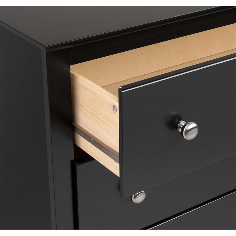 Prepac Sonoma 1-Drawer Tall Nightstand in Black