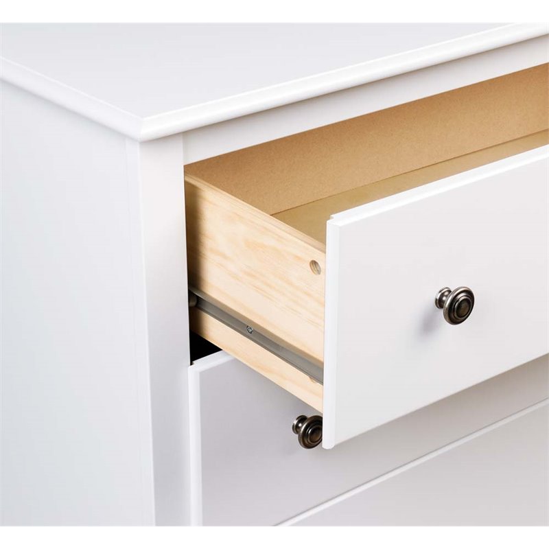 Prepac Monterey 1 Drawer Tall Nightstand in White