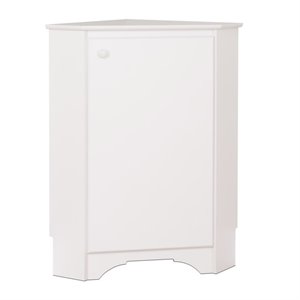 prepac corner storage cabinet in elite white