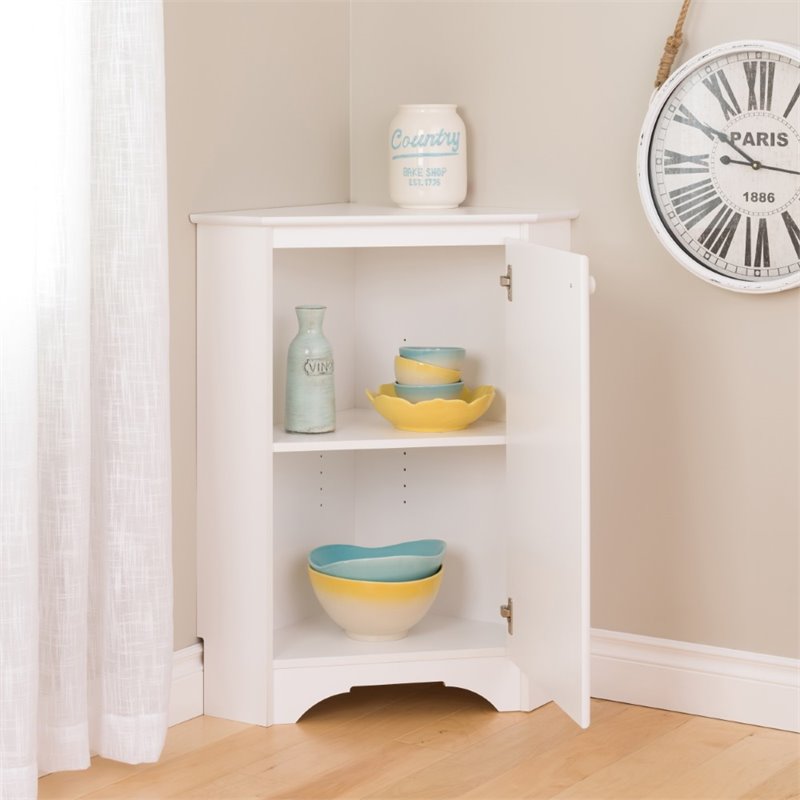 Prepac Corner Storage in Elite White Cymax Business