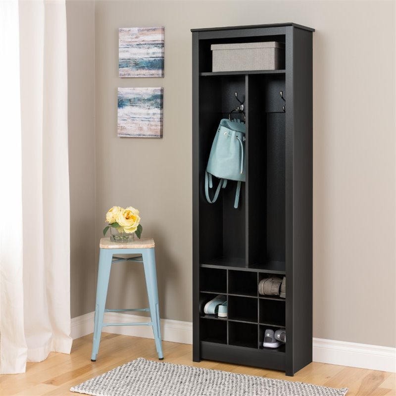 Prepac Space Saving Shoe Rack Entryway Organizer In Black Bsoh 0010 1 Prepac Space Saving Shoe Rack Entryway Organizer In Black