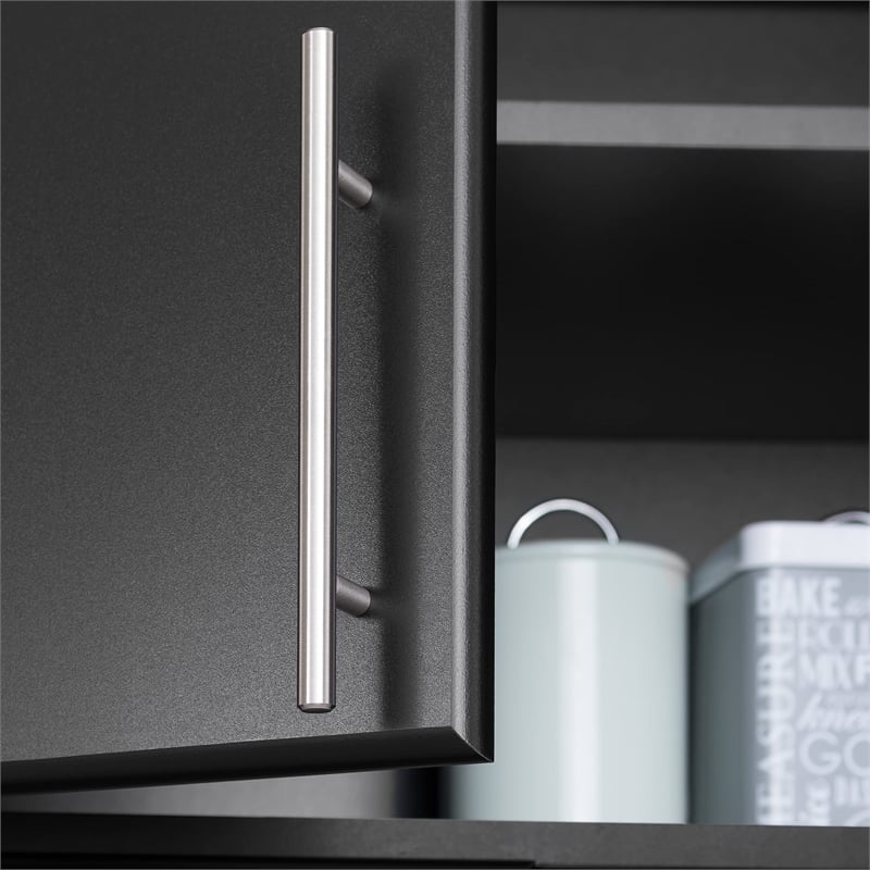 Prepac Elite 32 in. 1-Shelf Engineered Wood Wall Cabinet in Black